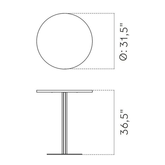 Harbour Round Column Table