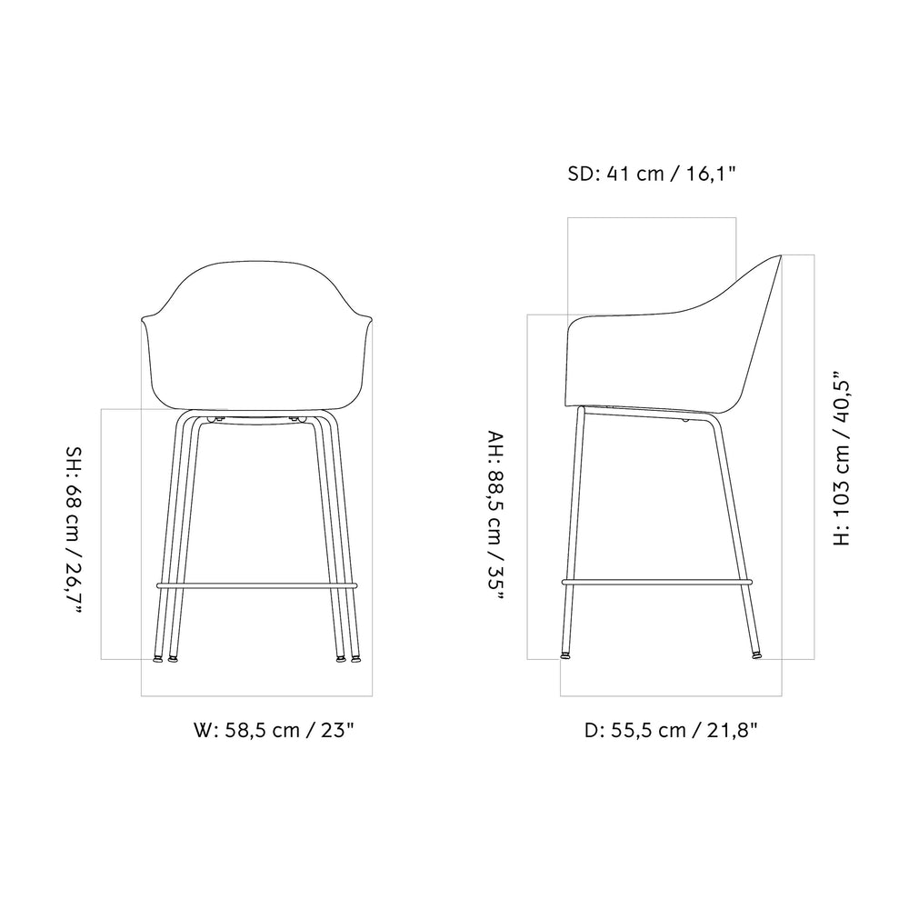 Harbour Upholstered Bar and Counter Stool