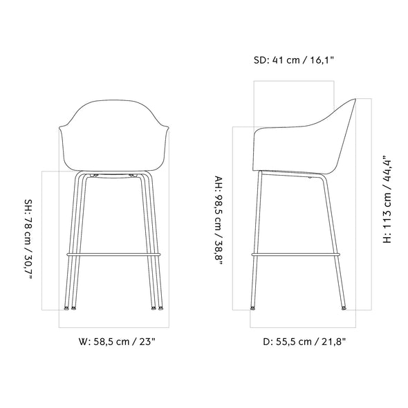 Harbour Upholstered Bar and Counter Stool