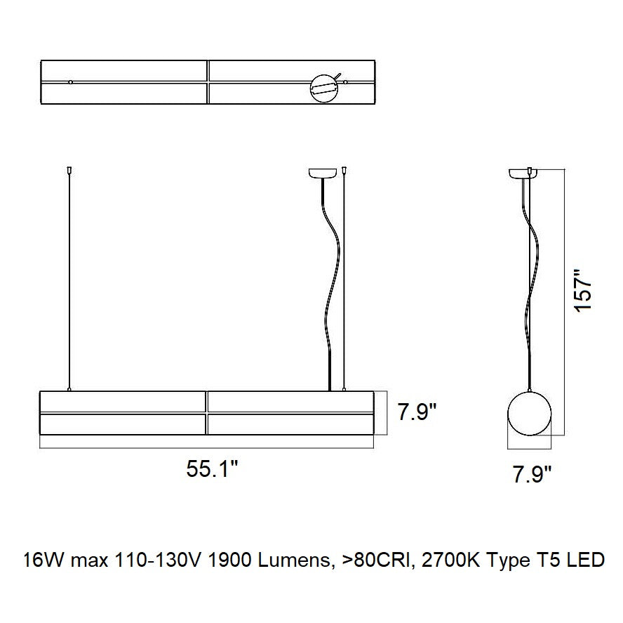 Hashira Linear LED Pendant Light