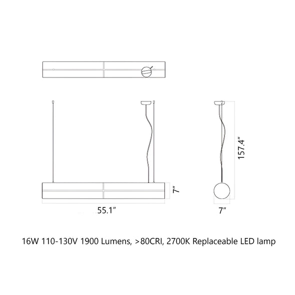Hashira Linear Pendant Light