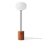 JWDA Floor Lamp  option Red Travertine Stone / Bronzed Brass