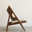 Knitting Lounge Chair Sheepskin Upholstery