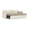 Offset 3-Seater Sofa Bed  option 0200 - Baru White