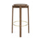 Passage Stool  option Walnut/Brass Ring / Bar: 29.5 in height