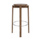 Passage Stool  option Walnut/Stainless Steel Ring / Bar: 29.5 in height