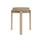 Passage Upholstered Stool  option 02 - Audo Boucle Beige / Natural Oak