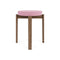 Passage Upholstered Stool  option 0526 - Vidar Pink / Walnut