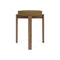 Passage Upholstered Stool  option 06 - Audo Boucle Gold / Walnut