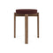 Passage Upholstered Stool  option 0693 - Vidar Burgundy / Walnut