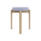 Passage Upholstered Stool  option 0723 - Vidar Purple / Natural Oak