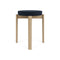 Passage Upholstered Stool  option 0786 - Vidar Dark Blue / Natural Oak