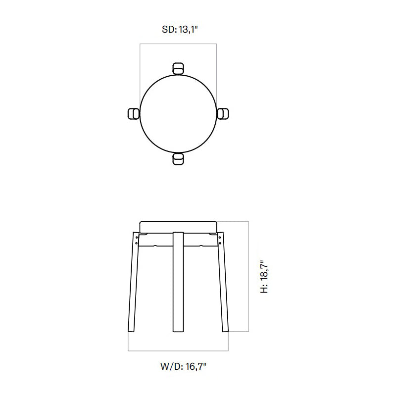 Passage Upholstered Stool