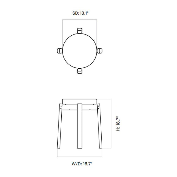 Passage Upholstered Stool