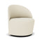 Tearoom Lounge Chair with Return Swivel Base  option 0200 - Baru White
