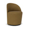 Tearoom Side Chair with Return Swivel Base  option 06 - Audo Boucle Gold