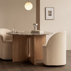 Tearoom Swivel Club Chair with Loose Cover