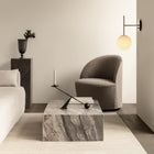 Tearoom Swivel Lounge Chair with Loose Cover