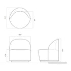 Tearoom Swivel Lounge Chair with Loose Cover