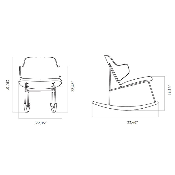 The Penguin Upholstered Rocking Chair