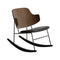 The Penguin Rocking Chair  option 0842 - Black Dakar / Walnut