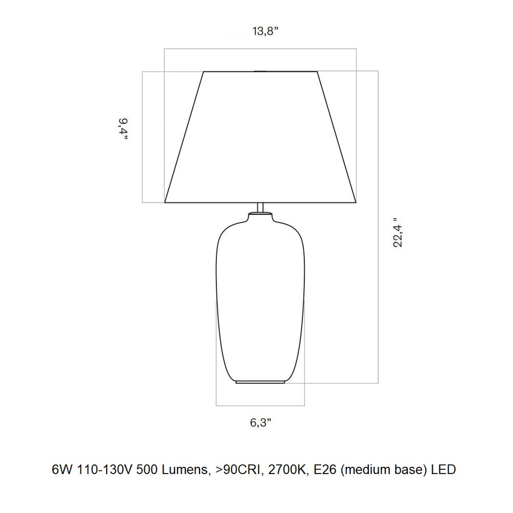 Torso Tall LED Table Lamp