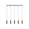 Tubulaire Rail Pendant Light  option 5 Small Lights
