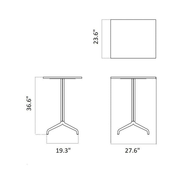 Harbour Column Rectangular Table