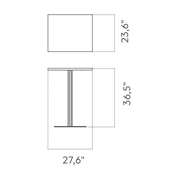 Harbour Column Rectangular Table