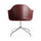 Harbour Dining Chair  option Burned Red / Polished Aluminum
