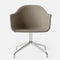 Harbour Upholstered Dining Chair  option 233 - Remix 2 Sandy Brown / Polished Aluminum