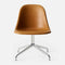 Harbour Upholstered Side Chair  option 0250 - Dakar Cognac / Polished Aluminum
