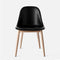 Harbour Upholstered Side Chair  option 0842 - Dakar Black / Natural Oak