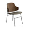 The Penguin Dining Chair  option 0329 - Brown Dakar Leather / Walnut