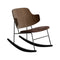 The Penguin Rocking Chair  option 0329 - Brown Dakar Leather / Walnut