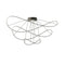 Hoops Semi Flush Mount  option Black