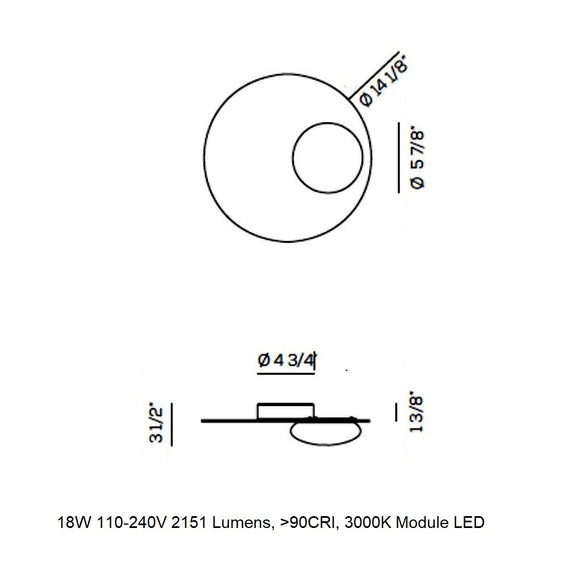 Kwic Wall/Ceiling Light
