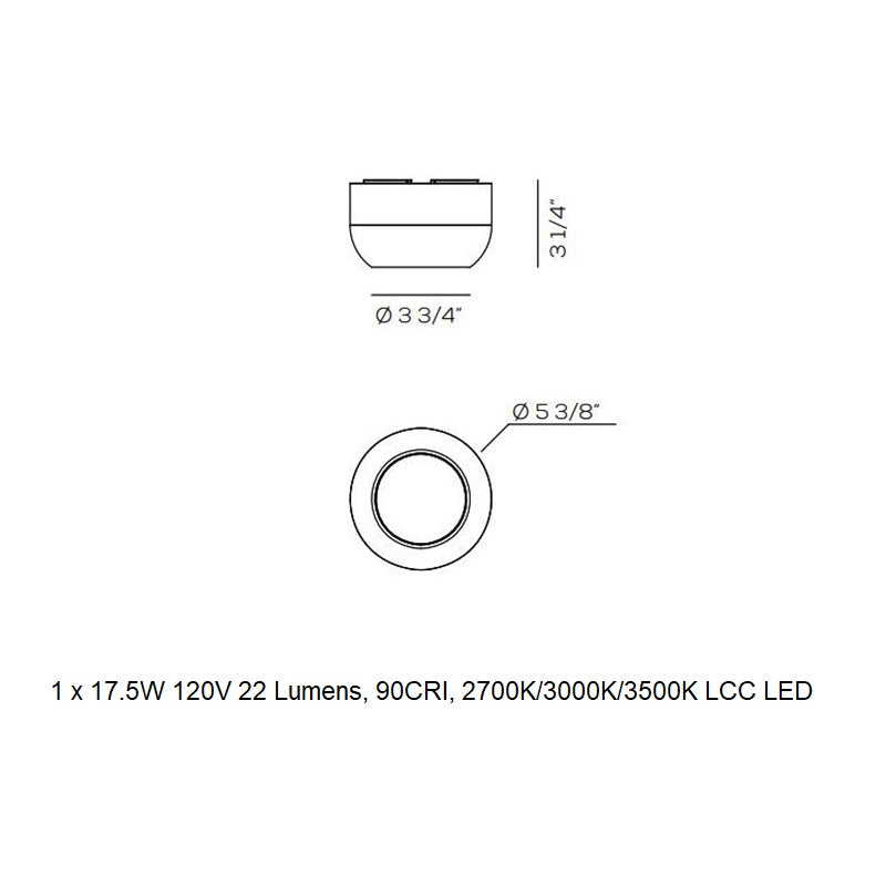 Urban Recessed Flush Mount