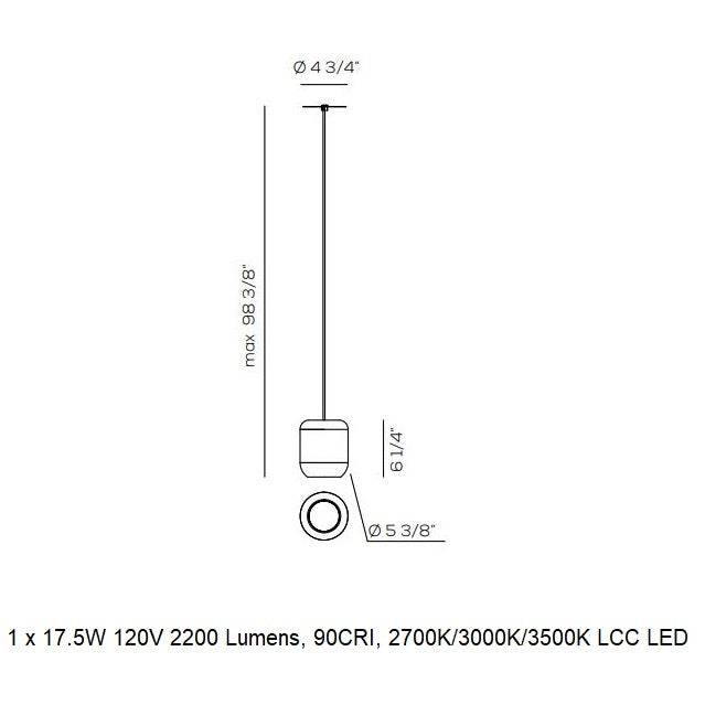 Urban Recessed Pendant Light