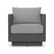 Porto Swivel Club Chair  option Matte Charcoal / Fog