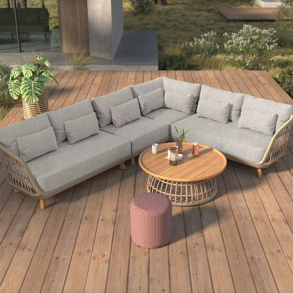 Sicily Outdoor 4-Piece Sectional Sofa