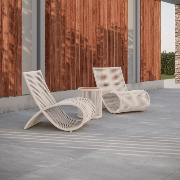 Wave Outdoor Lounge Chair (Set of 2)