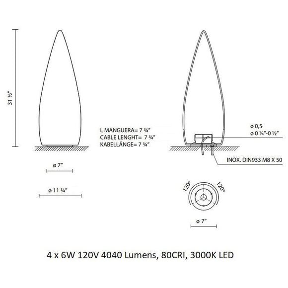 Kanpazar Outdoor Floor Lamp