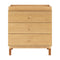 Gelato 3 Drawer Changer Dresser  option Honey with Vegan Tan Leather