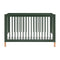 Gelato 4-in-1 Convertible Crib  option Forest Green with Vegan Blonde Leather