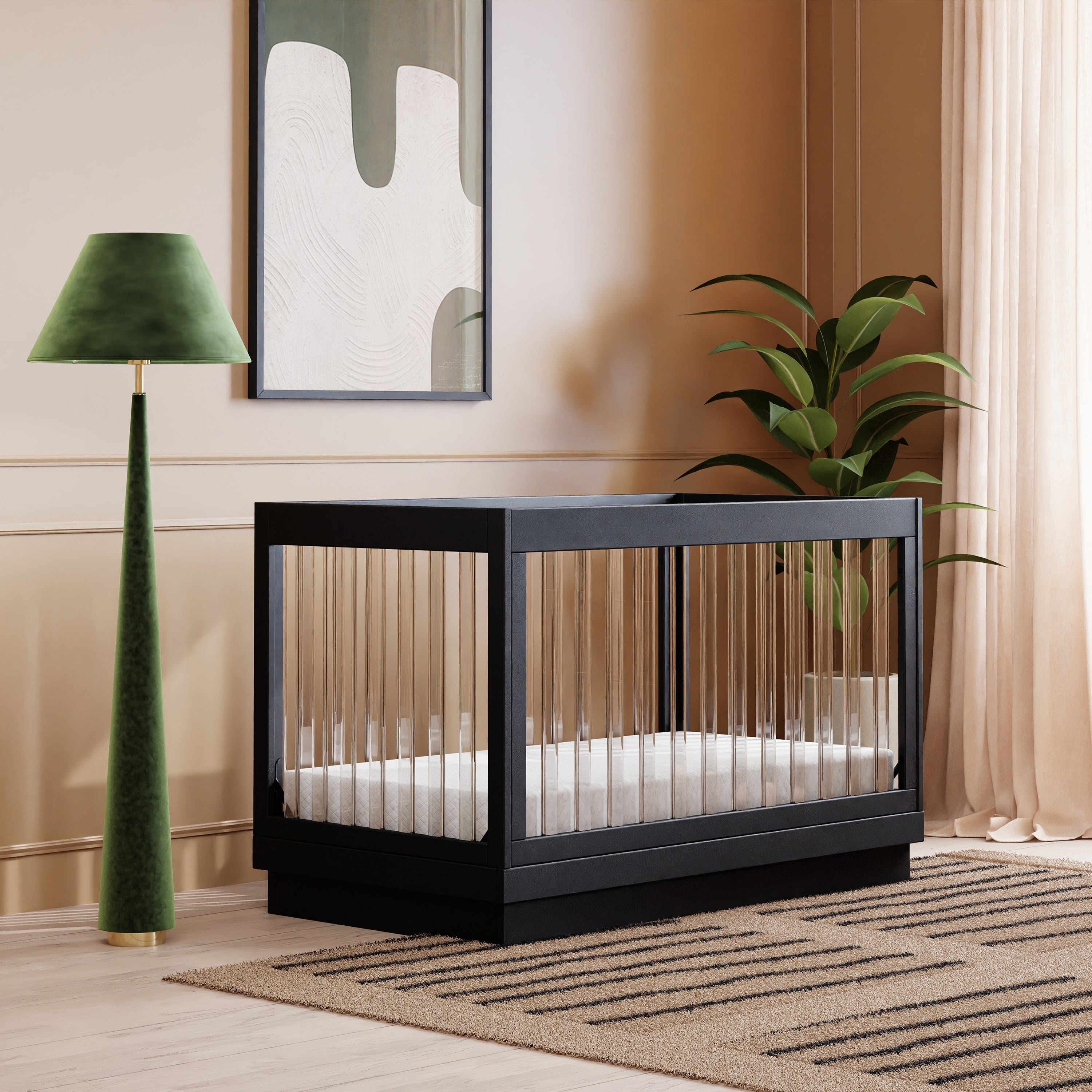 Babyletto Harlow Acrylic 3-in-1 Convertible Crib with Toddler Bed