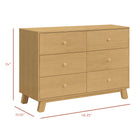 Hudson Modern 6-Drawer Assembled Double Dresser