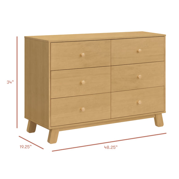 Hudson Modern 6-Drawer Assembled Double Dresser