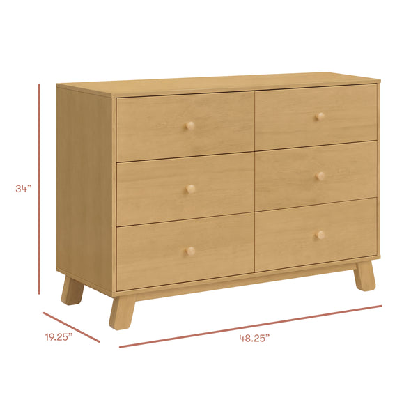 Hudson Modern 6-Drawer Assembled Double Dresser
