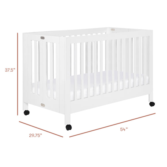 Maki Portable Folding Crib with Toddler Bed Conversion Kit